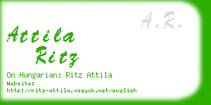 attila ritz business card